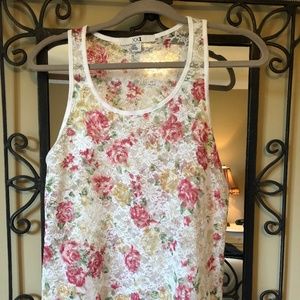 Floral Lace Tank Top